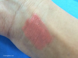 Swatch of Victoria’s Secret Perfect Lipstick Scrumptious