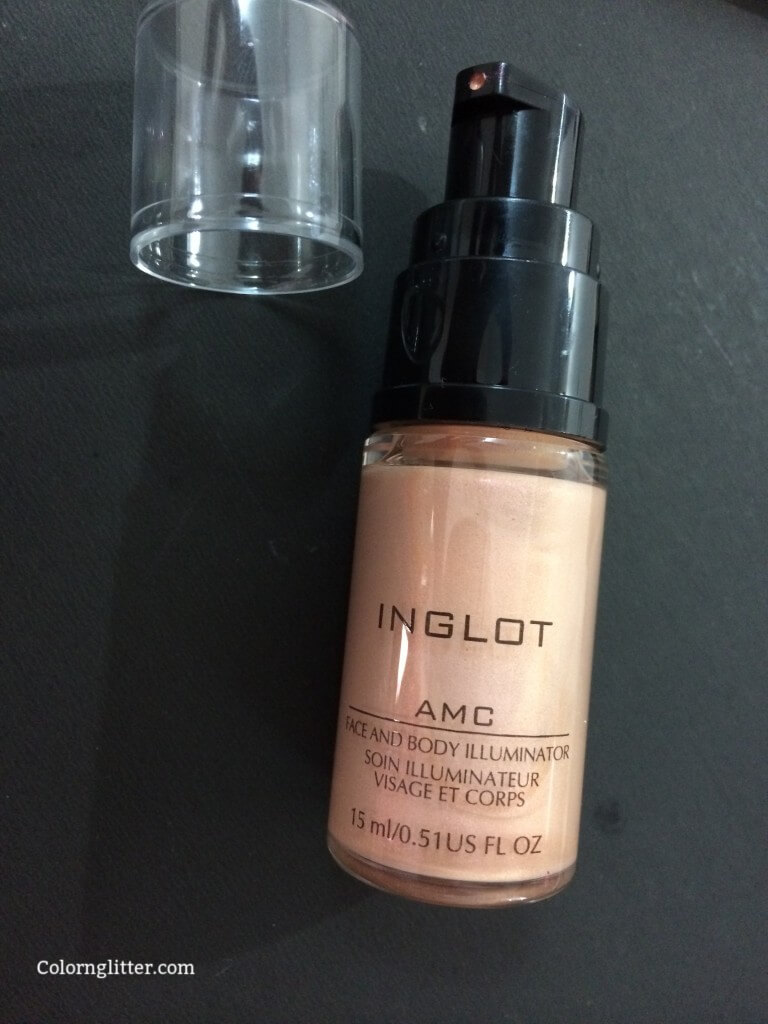 The packaging of Inglot AMC Face And Body Illuminator 