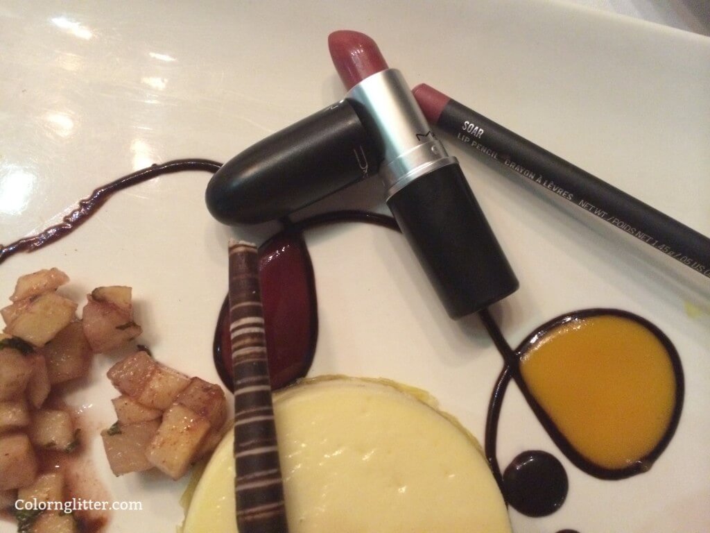MAC Mehr Lipstick & MAC Soar Lip Pencil